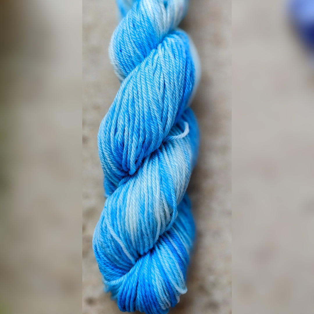 🌊Ocean blue🌊 farvet på Superwash merino