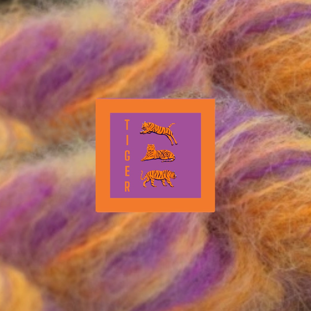 Tiger swirl, farvet på Alpaca mix