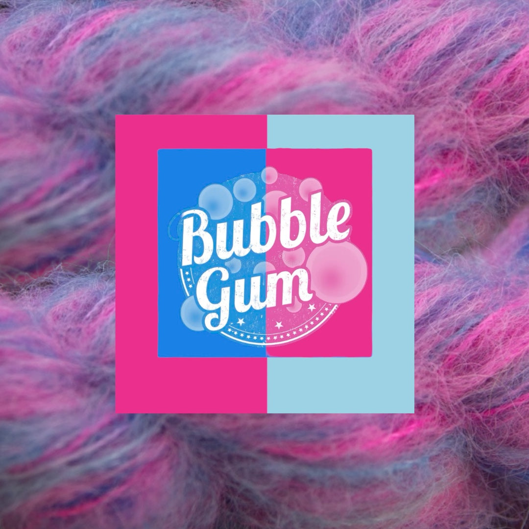 Bubblegum swirl, farvet på Chunky uld