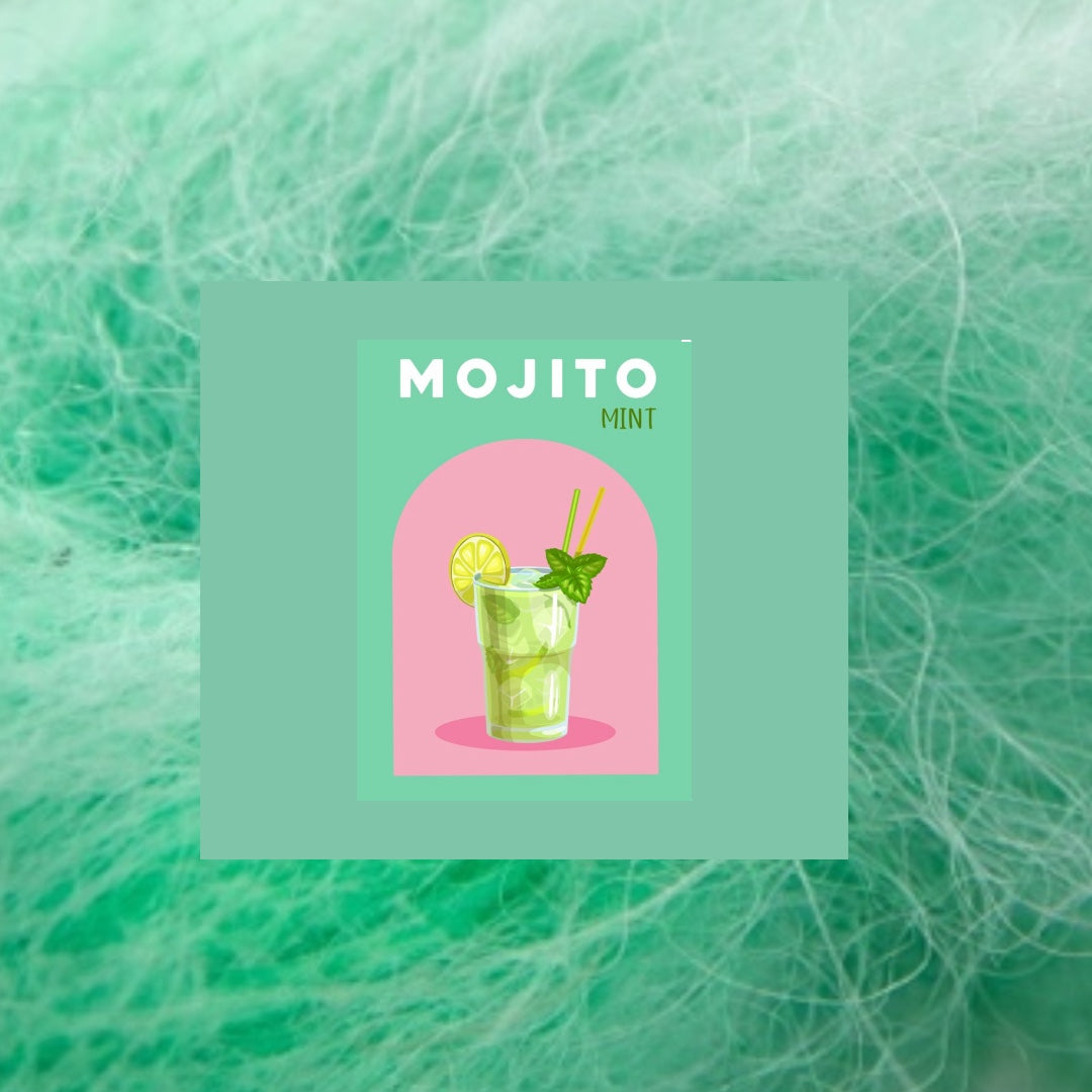 Mojito mint, farvet på silke alpaca