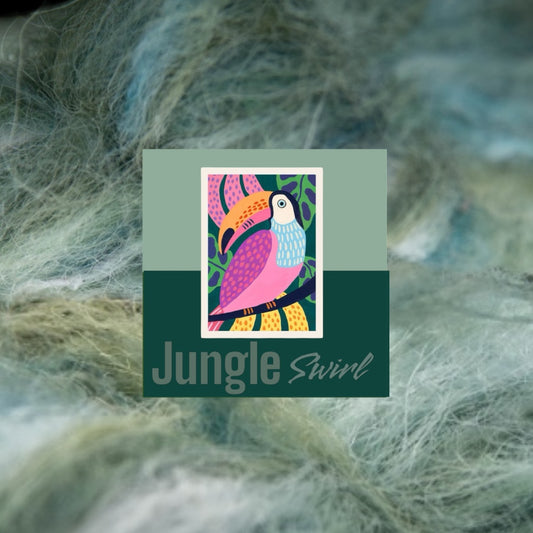 Jungle swirl, farvet på Chunky uld