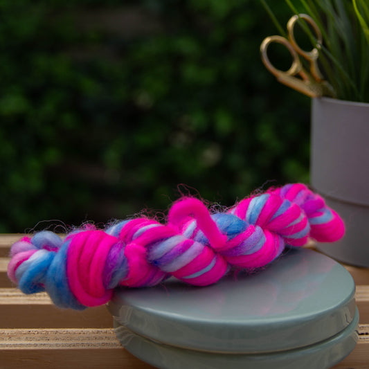 Bubblegum swirl, farvet på Chunky uld