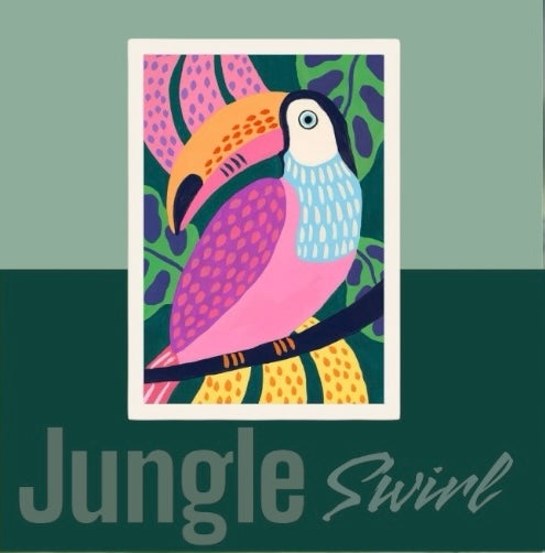 Jungle swirl, farvet på Alpaca FLUF