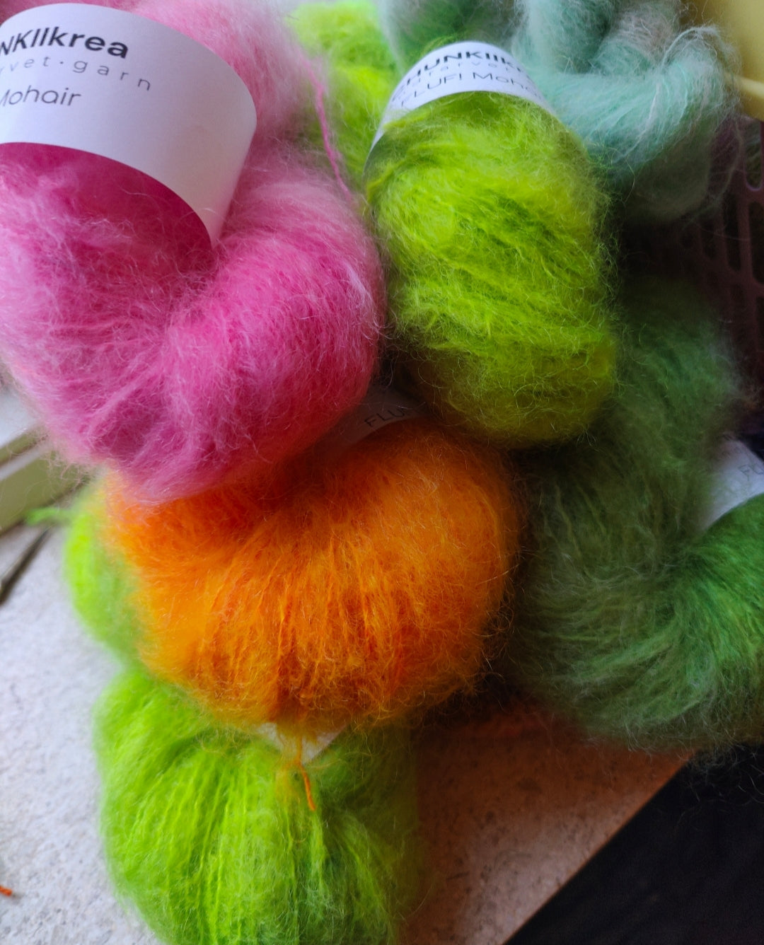 FLUF! mohair, design selv