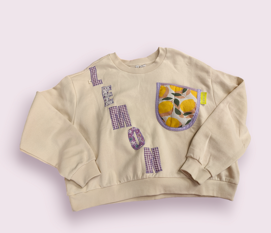 Lemon upcyclet sweatshirt