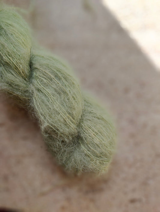 💚 Moss green 💚 farvet på silke alpaca