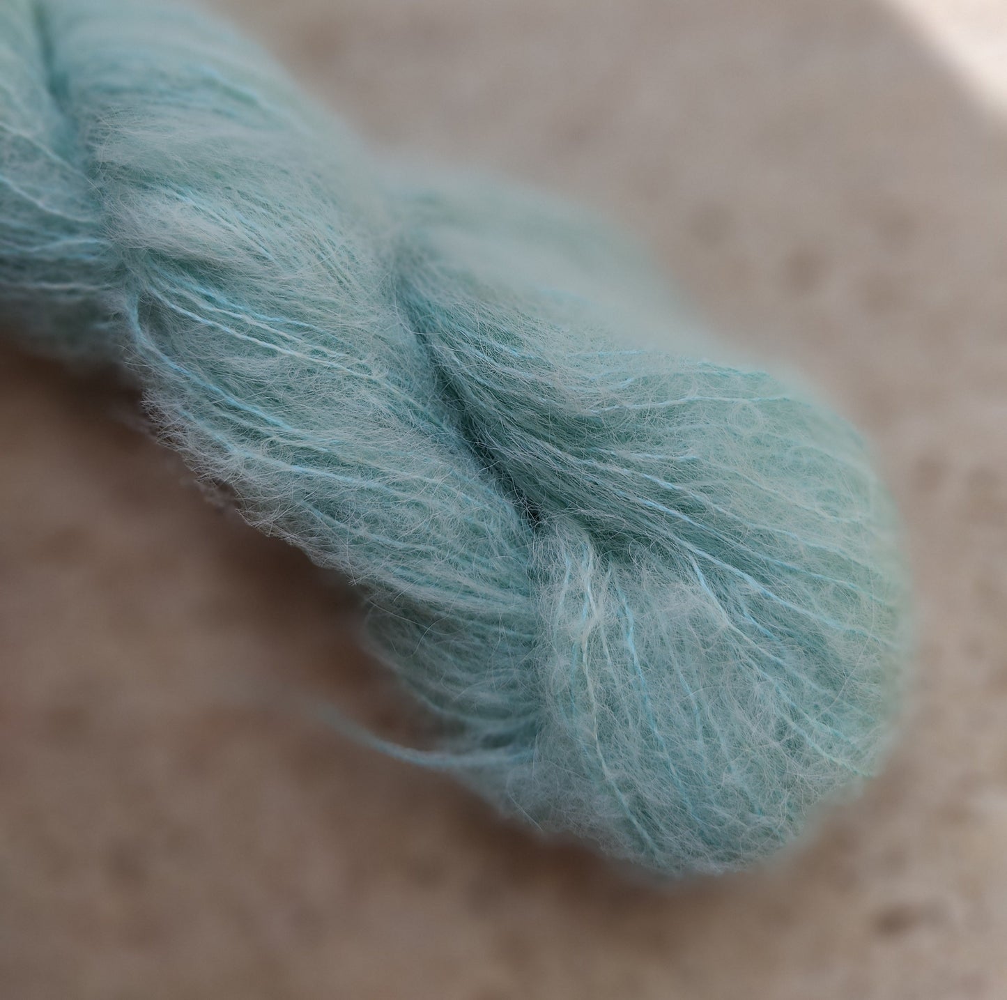 💧Aqua💧farvet på silke alpaca