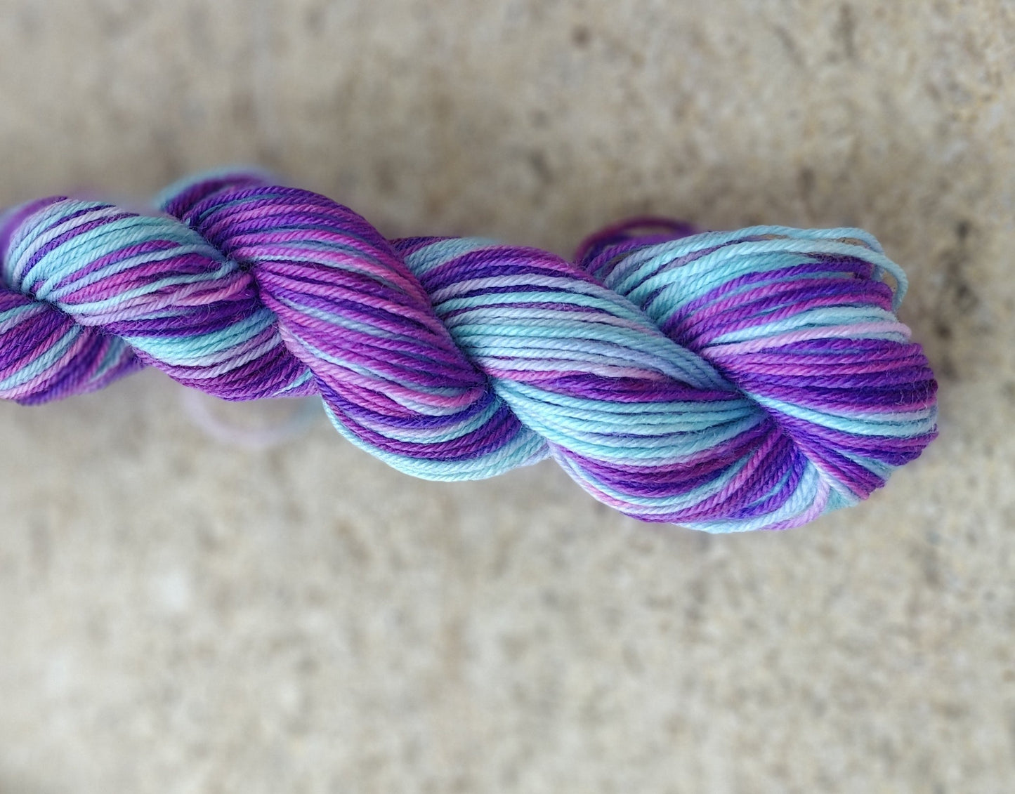 💧Mermaid💜 farvet på Superwash merino